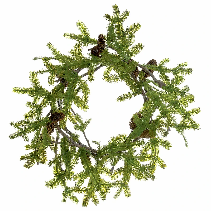 24" Spruce Pine & Pinecone Wreath