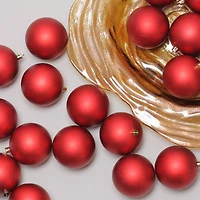32ct Red Matte Shatterproof Christmas Ball Ornaments 3.25" (80mm)