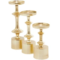 CosmoLiving by Cosmopolitan Gold Aluminum Pillar Candle Holder Set