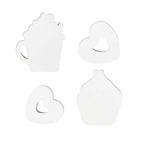 Glitzhome® Valentine's Wooden Cup Cakes & Heart Table Décor Set