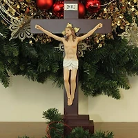14.5" INRI Jesus on Crucifix Table Top Decoration