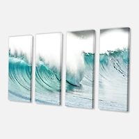 Designart - Massive Blue Waves Breaking Beach