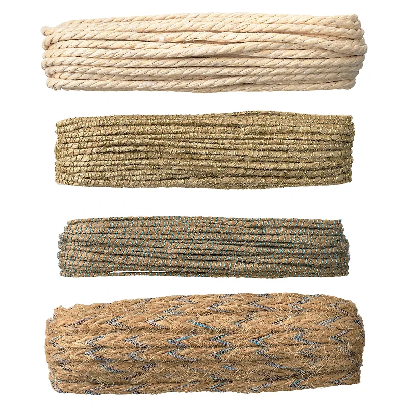 6 Packs: 4 ct. (24 total) Natural Metallic Jute & Cotton Cording by Bead Landing™