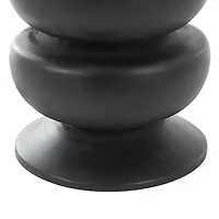 18" Black Wood Handmade Bubble Inspired Accent Table