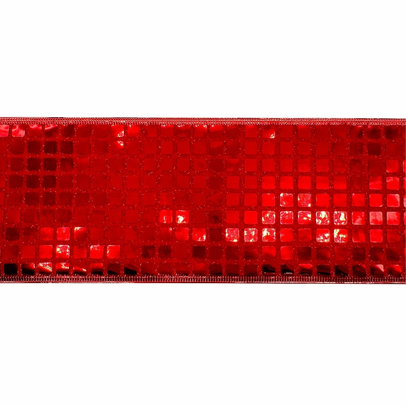 3.5" x 15ft. Red Disco Wired Ribbon by Celebrate It®