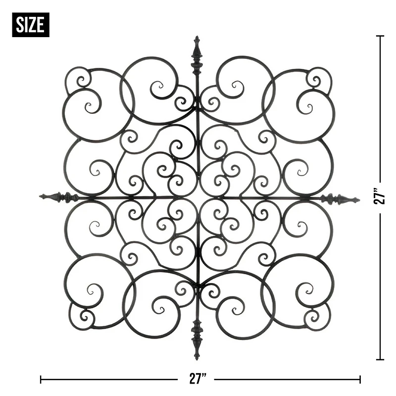 Square Fleur-De-Lis Wall Plaque