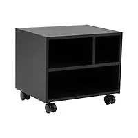 Mind Reader 15.7" Black Printer Cart with Rolling Supply Organization Shelves