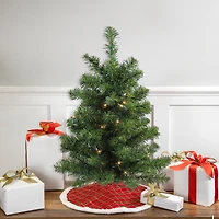 2ft. Pre-Lit Canadian Pine Artificial Christmas Tree, Clear Lights