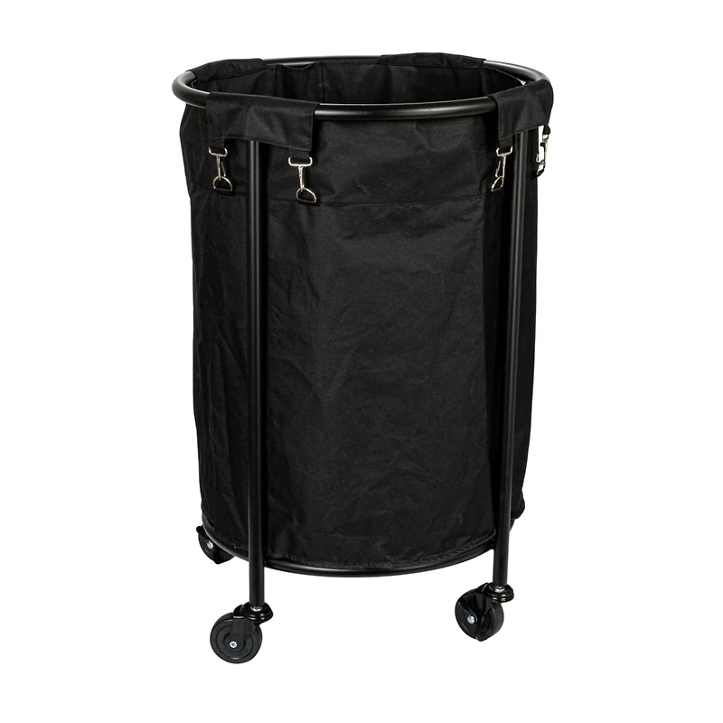 Household Essentials 32" Black Round Laundry Hamper