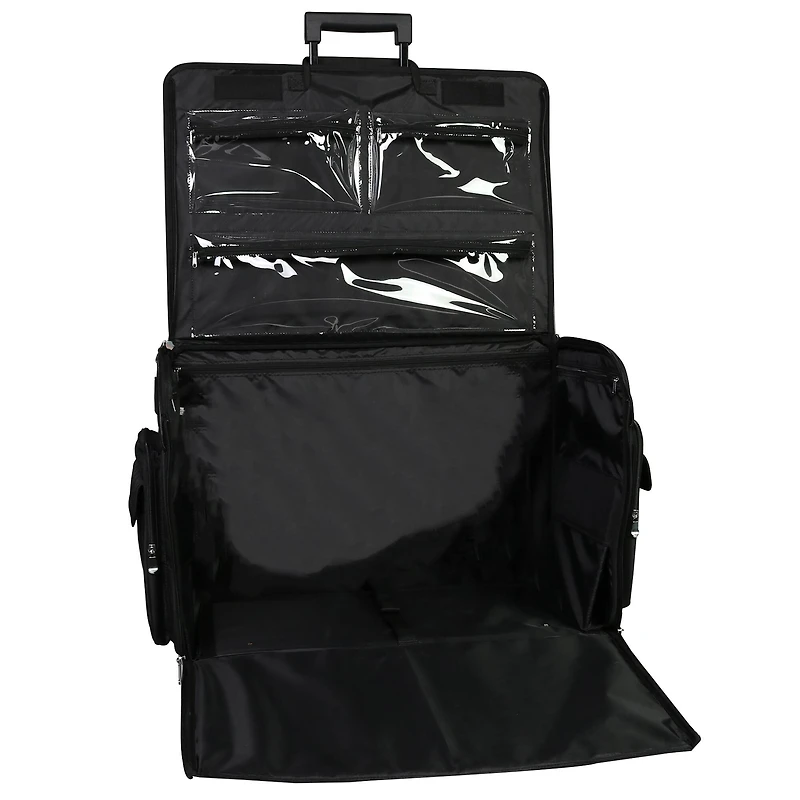 Everything Mary XL Black Quilted Deluxe Rolling Sewing Machine Case