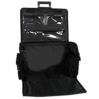 Everything Mary XL Black Quilted Deluxe Rolling Sewing Machine Case