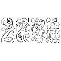 RoomMates Music Note Scroll Peel & Stick Wall Decals