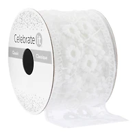2" x 3yd. White Lace Ribbon by Celebrate It™ Classic