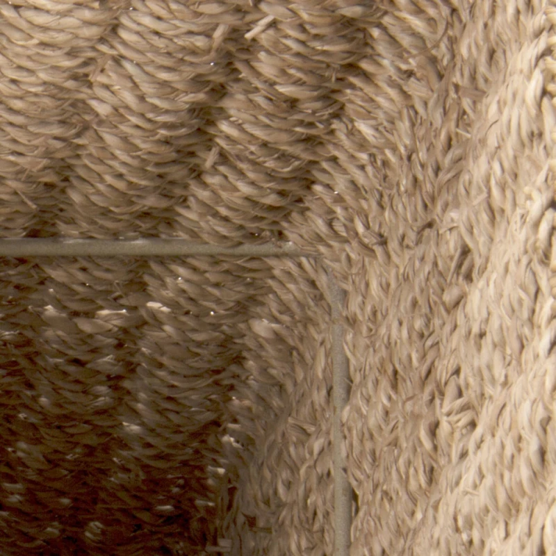 Household Essentials Seagrass & Corn Husk Wicker Stair Basket