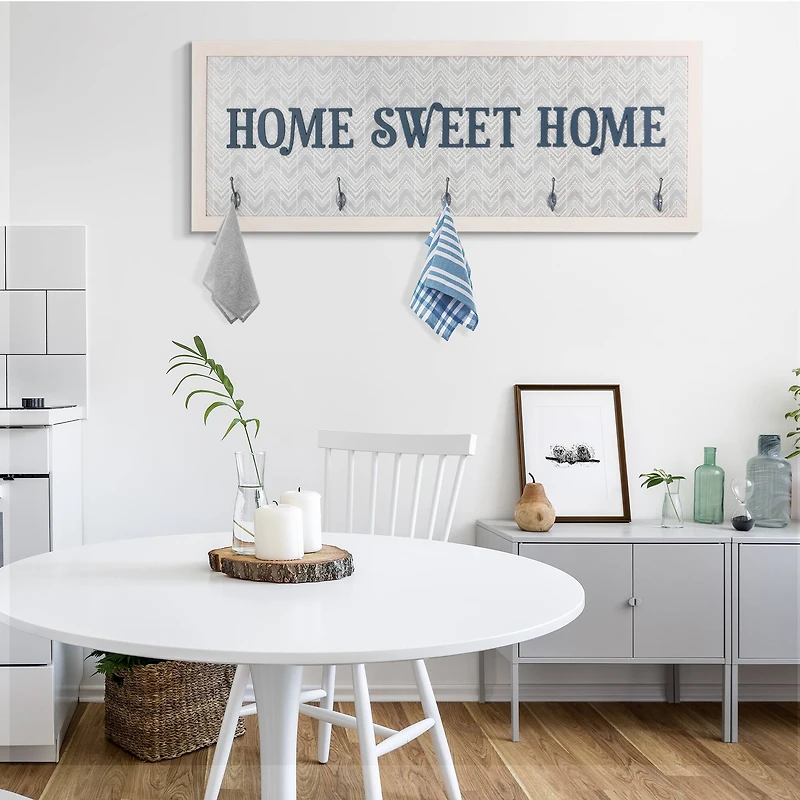 Home Sweet Home Framed Coat Rack