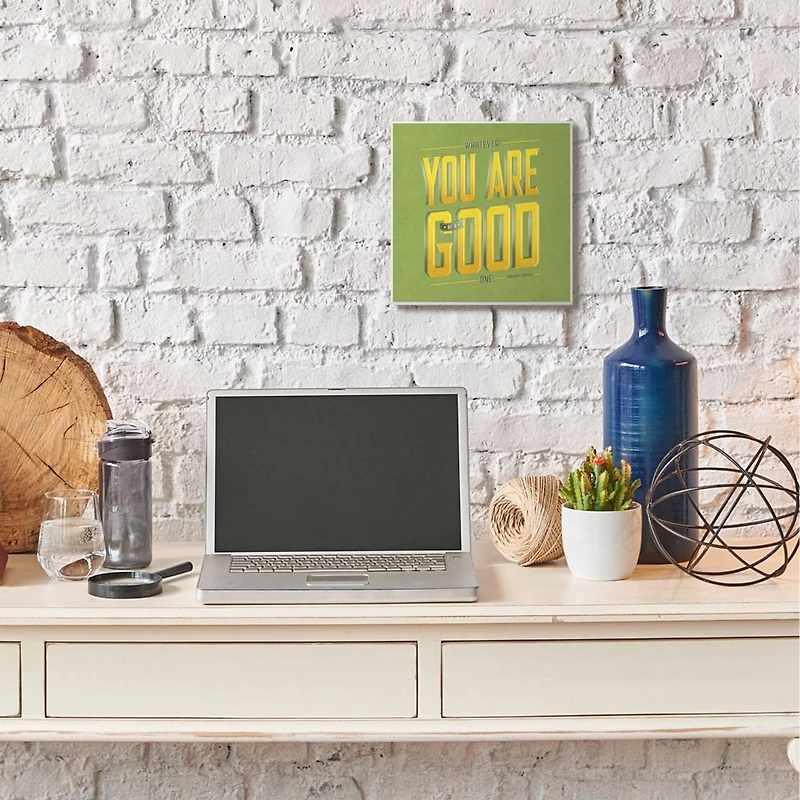 Stupell Industries Green Be A Good One Inspirational Comic Wall Plaque