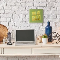 Stupell Industries Green Be A Good One Inspirational Comic Wall Plaque