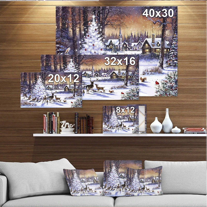 Designart Christmas Woods with Deer