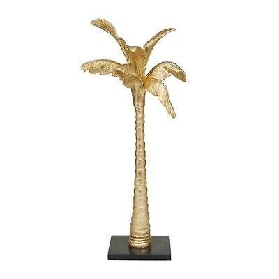 The Novogratz 2ft. Gold Polystone Palm Tree Sculpture