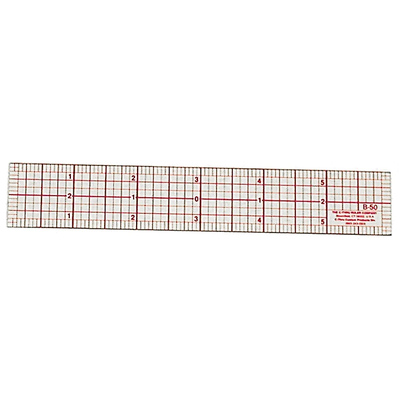 Westcott® C-Thru Graph Beveled Edge Ruler, 6"