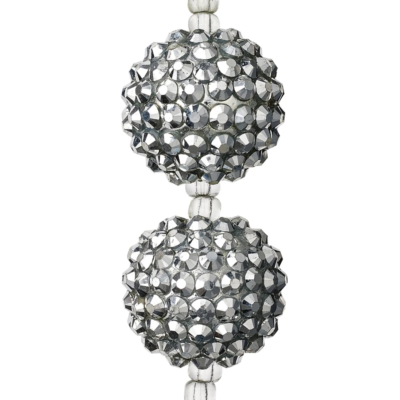 12 Pack: Silver Acrylic Faceted Round Beads, 20mm by Bead Landing™