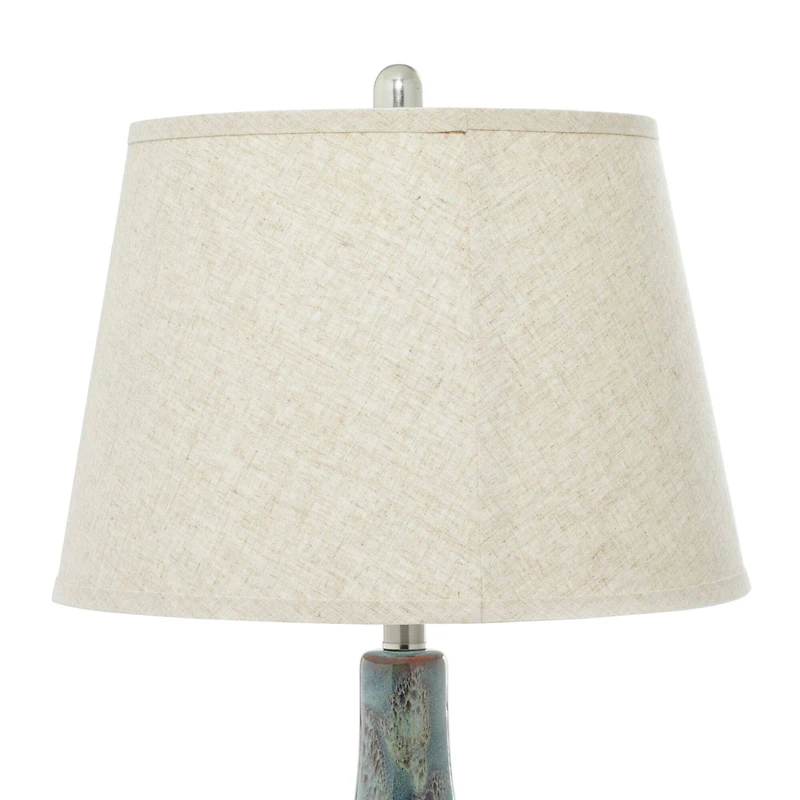 32" Turquoise Ceramic Coastal Table Lamp, 2ct.