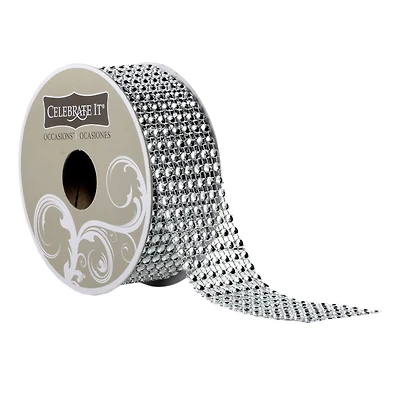 12 Pack: 1.38" Rhinestone Mesh Ribbon by Celebrate It® Occasions™