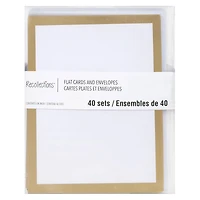 Gold Border Flat Cards & Envelopes by Recollections™, 4.25" x 5.5"