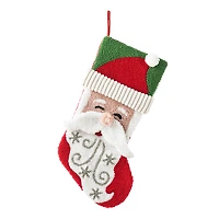 Glitzhome® 20.5" Santa Hooked Stocking