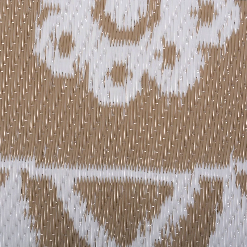 DII® Round Taupe Floral Outdoor Rug, 5ft.