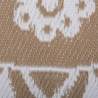 DII® Round Taupe Floral Outdoor Rug, 5ft.