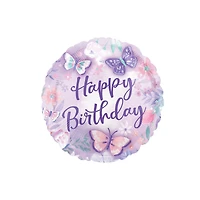 17" Flutters Happy Birthday Foil Balloon