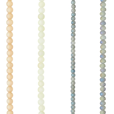 Pastel Pink & Purple Faceted Glass Rondelle Beads by Bead Landing™