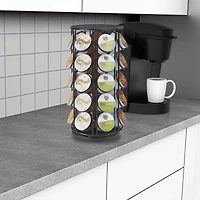 Mind Reader 35 Capacity Rotating Black Metal Carousel Coffee Pod Holder