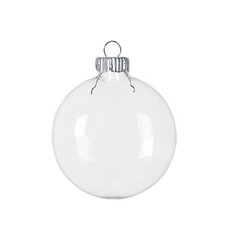 3.5" DIY Clear Glass Disc Ornaments, 4ct.