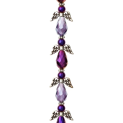 Purple Mix Glass & Metal Angel Beads by Bead Landing™