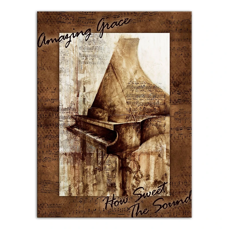 Piano 12" x 16" Canvas Wall Art