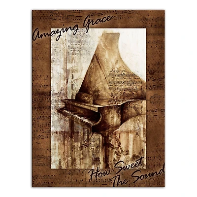 Piano 12" x 16" Canvas Wall Art