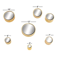 CosmoLiving by Cosmopolitan Gold Metal Glam Wall Mirrors Set
