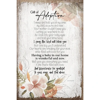 Gift Of Adoption Inspirational Wood Plaque