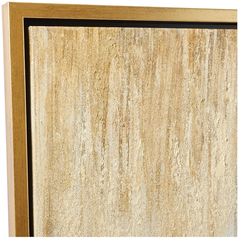 Gold Canvas Ombre Geode Framed Wall Art with Gold Frame Set of 3 32", 16", 16"