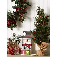 DII® Square Snowman Tabletop Block Calendar