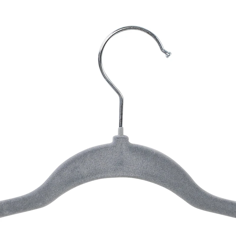 Honey Can Do Gray Slim-Profile Non-Slip Velvet Hangers, 25ct.