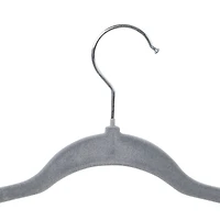 Honey Can Do Gray Slim-Profile Non-Slip Velvet Hangers, 25ct.
