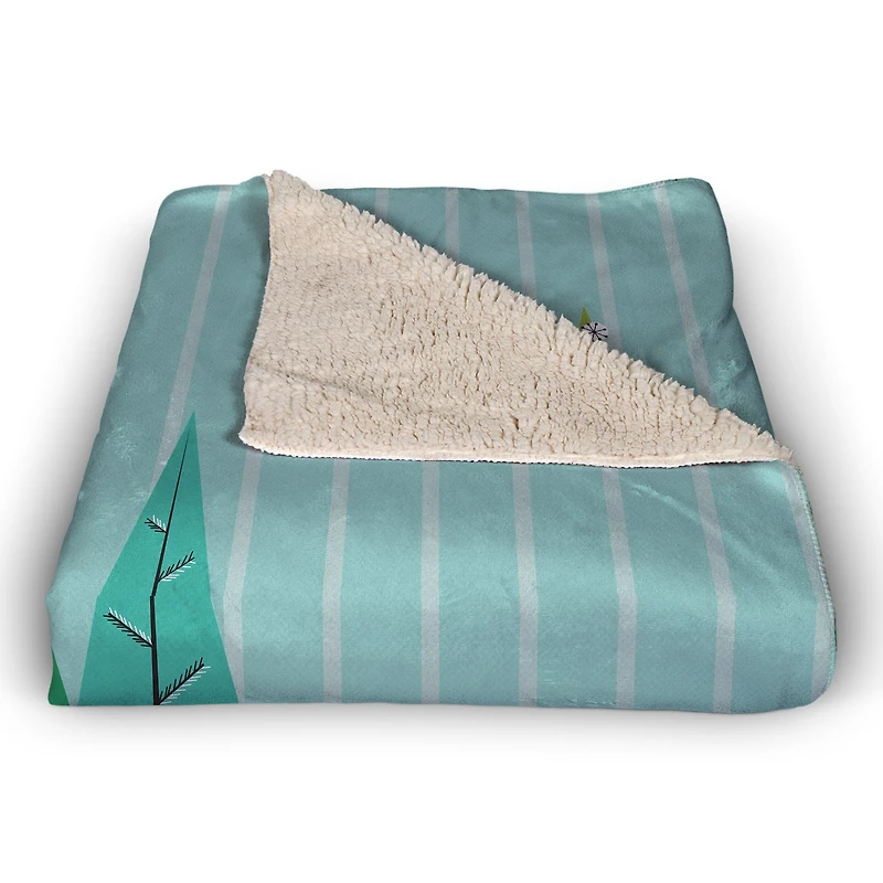 Tis the Season Trees 50x60 Sherpa Fleece Blanket