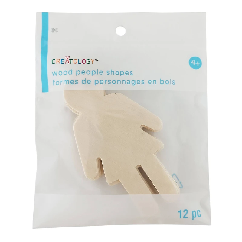 12 Packs: 12 ct. (144 total) Wood People Shapes by Creatology™