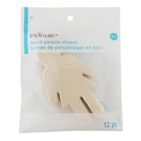 12 Packs: 12 ct. (144 total) Wood People Shapes by Creatology™