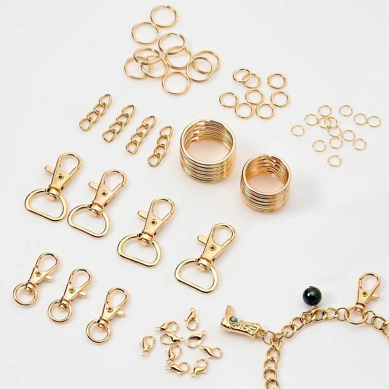 Gold Keychain-Making Findings Kit by Bead Landing™