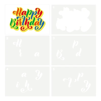 Happy Birthday Layering Stencils by Recollections™