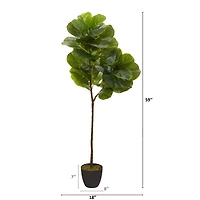 5ft. Potted Real Touch Fiddle Leaf Artificial Tree